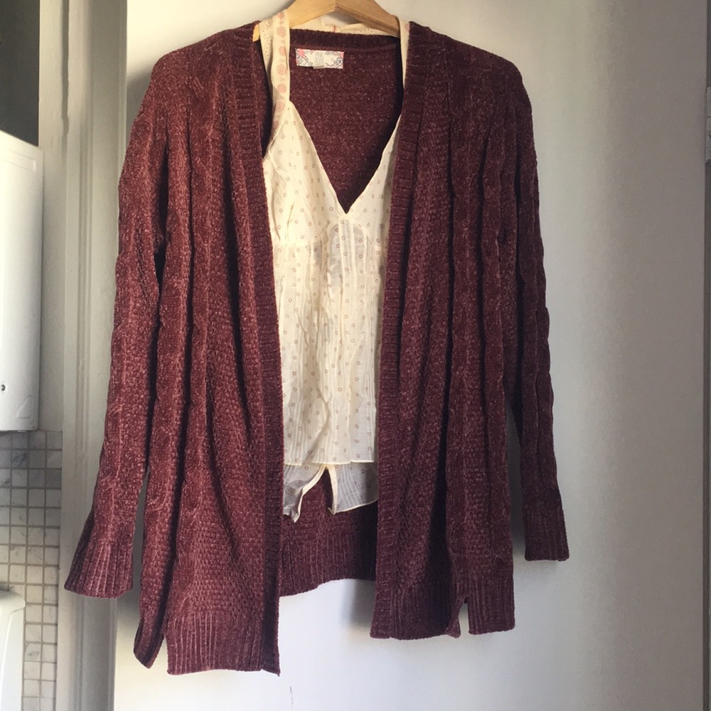 Cozy Maroon cardigan